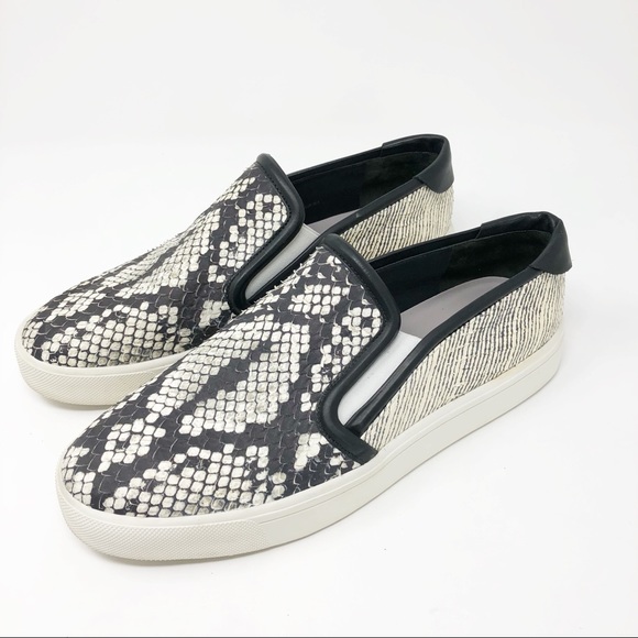 Vince Shoes - Vince | Bram Snake Embossed Sneakers Slip On 8.5